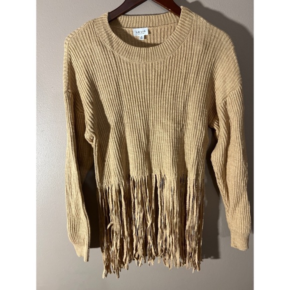 Tan Fringe Sweater - Picture 1 of 3
